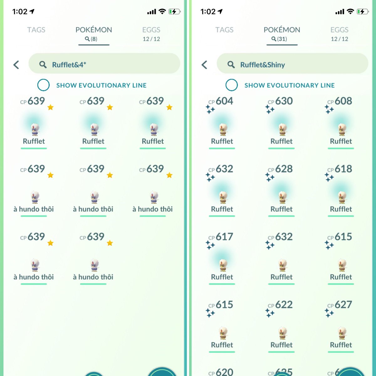 ProfOak_'s tweet image. [#Rufflet] Have been hunting Shundo Rufflet for quite a while, seems like an impossible task up to now...
@PokemonGoApp @NianticHelp @KaitoNolan