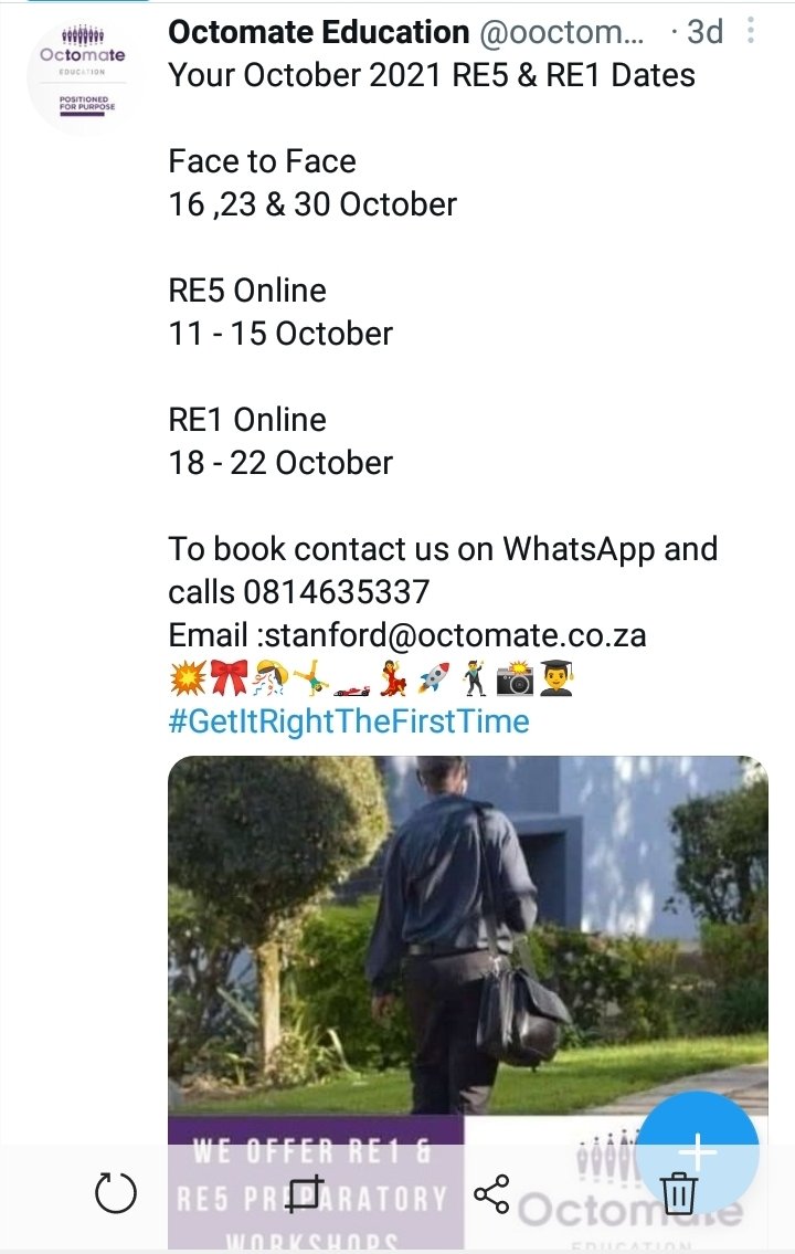 ooctomate's tweet image. We are counting up to the October RE5 online Workshop, 5 spaces are remaining book your seat today.💃🕺📖🏎🤸‍♀️🚀👨‍🎓🎶📸🎧📝💻
Contact us : Whatsapp and call 0814635337
#GetItRightTheFirstTime