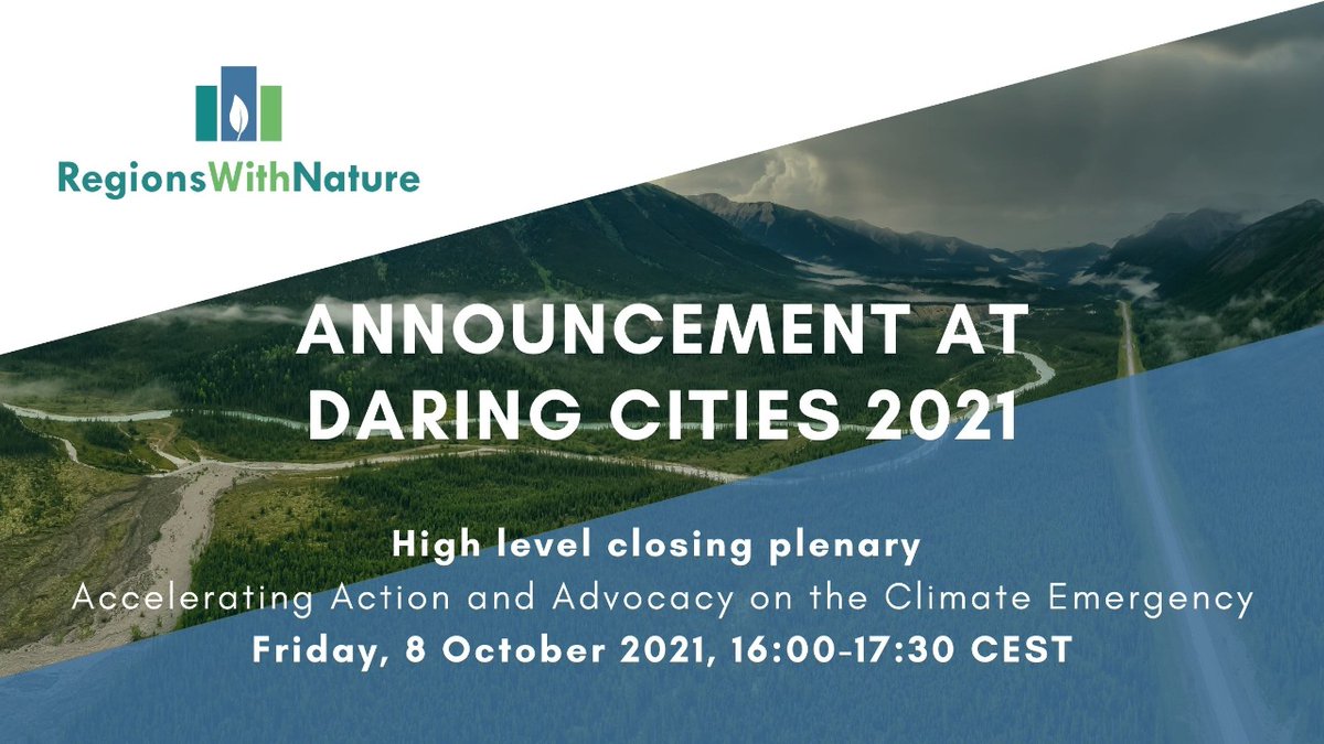 Regions4SD's tweet image. Regions4 is delighted to team up with @ICLEI, @EU_CoR  and GoLS to launch the new initiative RegionsWithNature this Friday October 8, during @daringcities!
Find out how to join the session &amp;amp; learn more about the project 👉regions4.org/events/daring-…