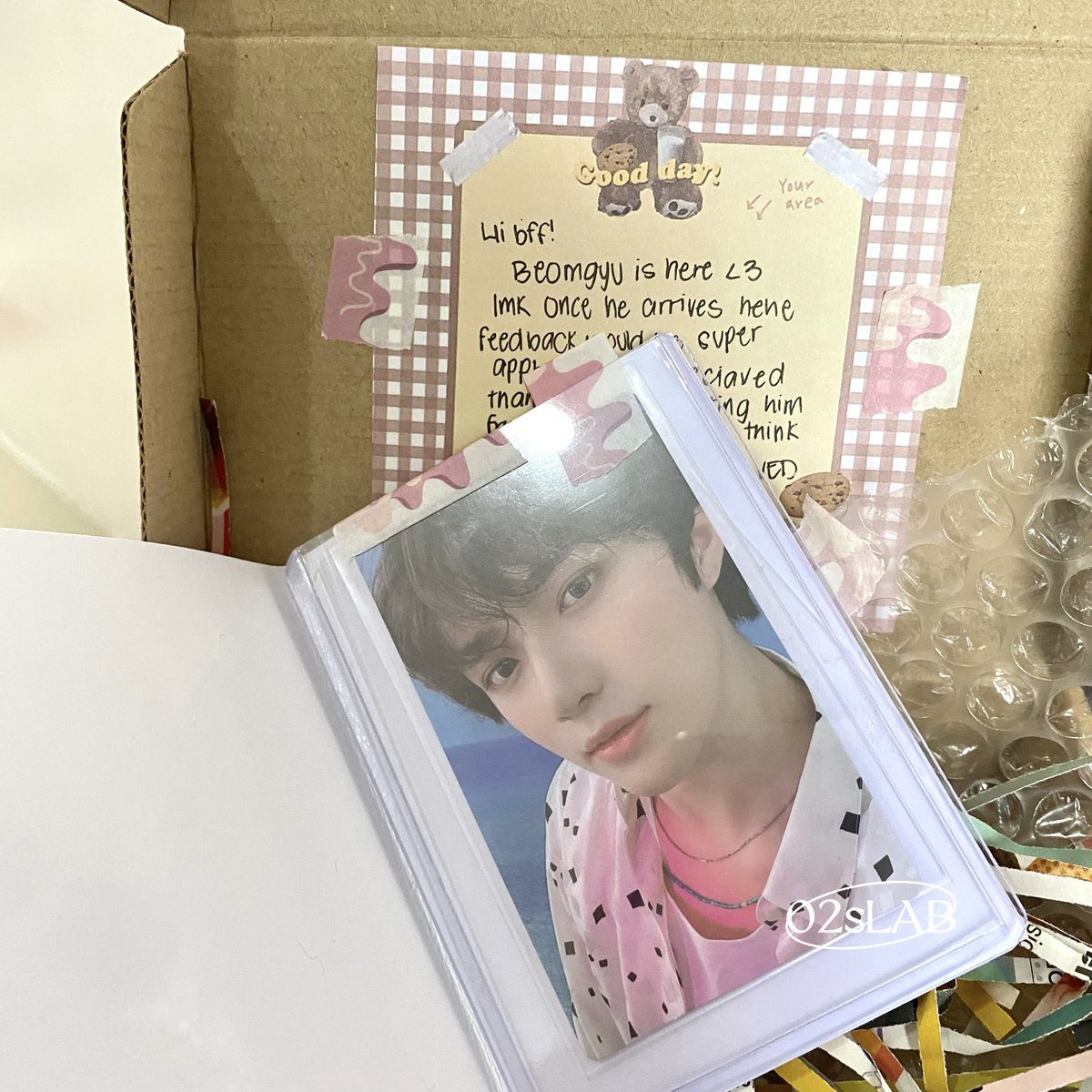 02sLAB's tweet photo. 🛒ꜝ: beomgyu ar ♡
beomgyu ar finally came home after so many totgas 😭 thank u sm @wtstayc for offering!!! transac was very fast & smooth and the packaging is 100/10 🤍 p.s. u r Very cool ^___^
· #02sLABBuys · #reciaved ◡̎ https://t.co/ZCUxJwYdMv