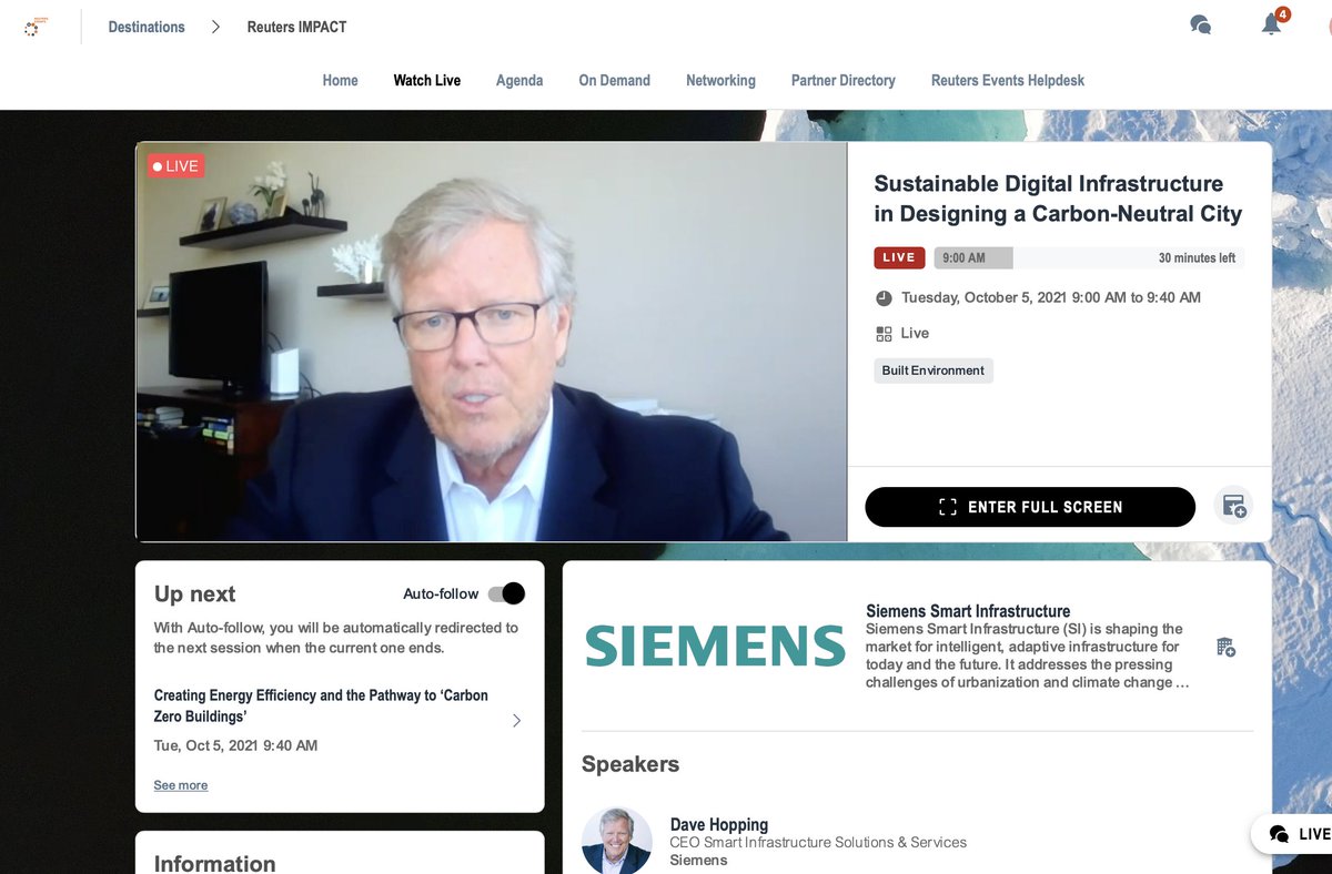 reutersevents's tweet photo. 60% of the population will be in urban areas by 2050. Growth is inevitable, but we need to achieve this in a #sustaianable way. Technology will enable this - Dave Hopping, CEO Smart Infrastructure Solutions & Services @Siemens. Watch live > https://t.co/qWRlxdN9ol #ReutersIMPACT https://t.co/XcaGIJAm79