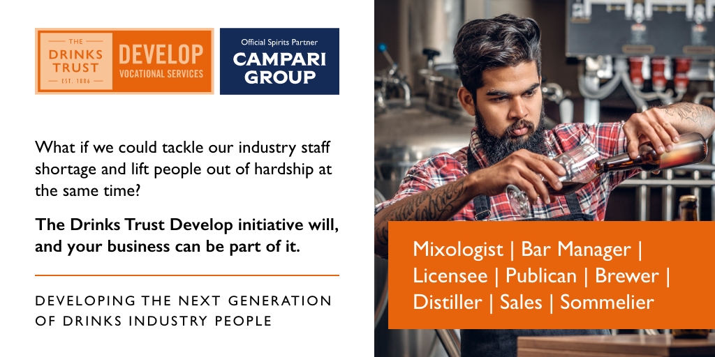 drinks_trust's tweet photo. To date, #TheDrinksTrustDevelop has been generously funded by founding partner @CampariGroupUK.

[3/4] https://t.co/uiGQEa1kWi
