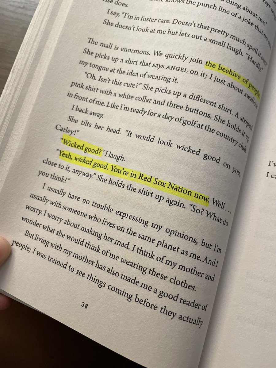 msbell_english's tweet photo. I’ve been struggling to read and take time for myself over the past two months.. Reading my last novel for my upcoming literature circle and stumble across this… ❤️ #RedSoxNation #OneForTheMurphys https://t.co/FjK0Tw5hT7