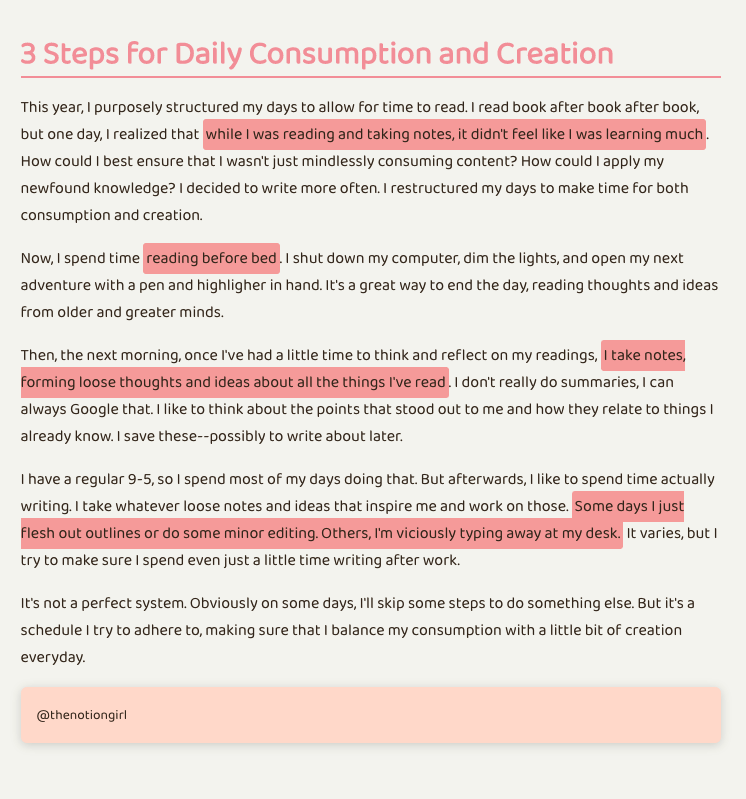 Trying to focus less on results and more on doing my best. every. single. day.