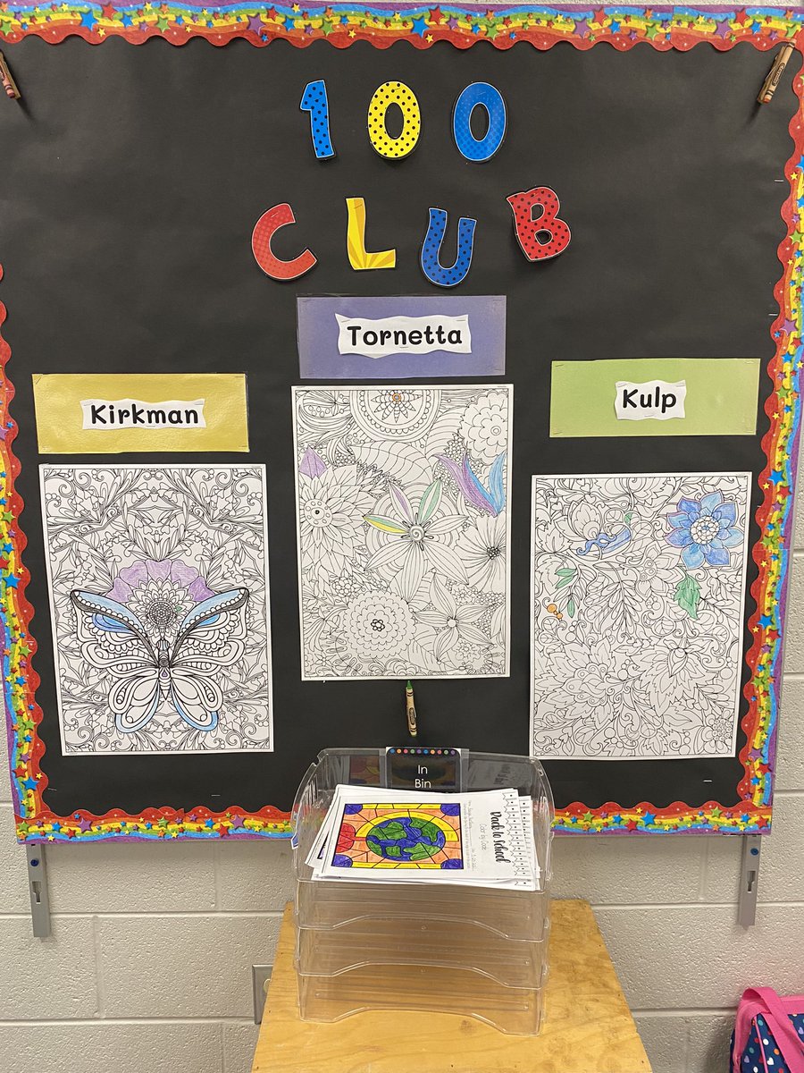 Our 100 club is under way! Every time a student earns a 💯they can color a piece of the page. Who will be the first class to color the entire page and earn a class reward? #incentives <a href="/Methacton/">Methacton Schools</a> <a href="/MethactonEA/">Methacton Teachers</a>