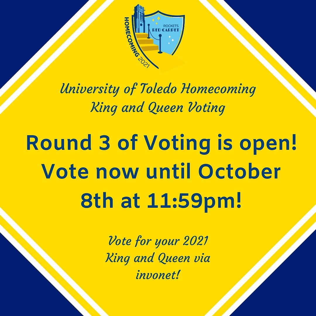 Round 3 is live! Click the link in our bio to vote for King and Queen! Voting ends October 8th and 11:59pm. DM us any questions you may have!