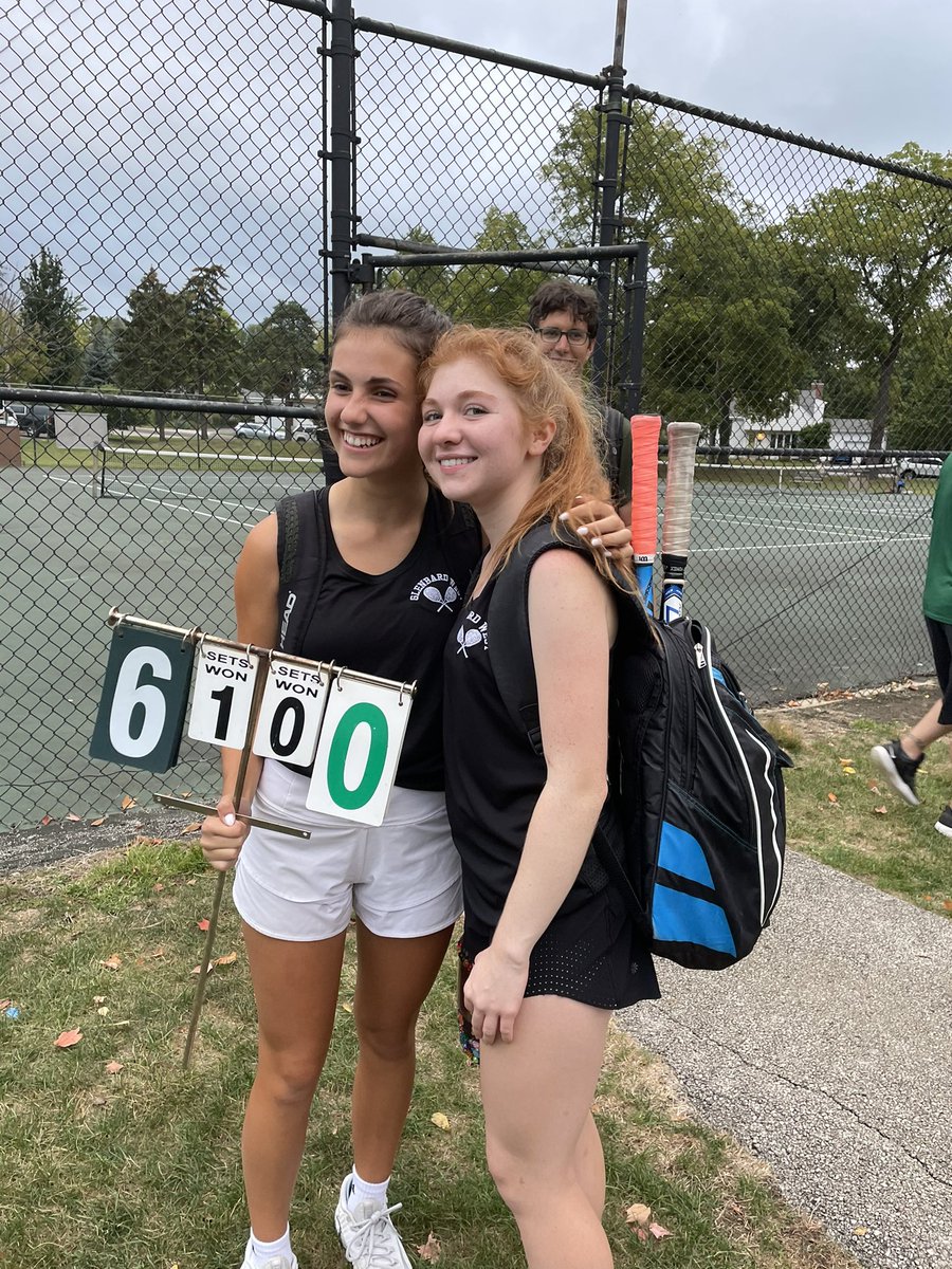 toppertennis's tweet photo. Varsity tennis girls rock a win on the last home match vs Sandburg. Gloomy skies couldn’t stop the great playing.  Go West! @GWBoosters @GWWestNation @GWHilltoppers https://t.co/yam80w8FX0