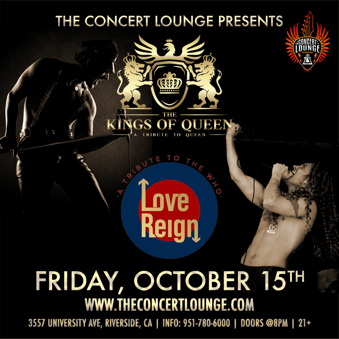 Mark your calendar for Friday October 15th! Two great bands for one night only! Tributes to Queen and The Who!