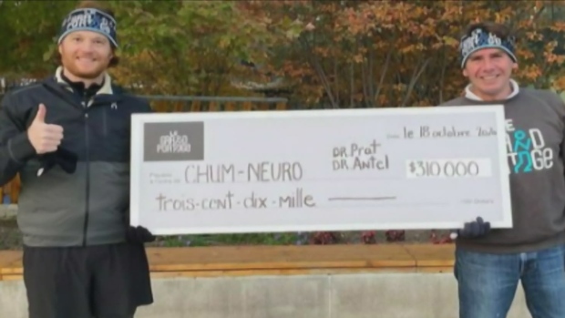 CTVNews's tweet photo. A Montreal man is on a mission to raise money and awareness for people living with multiple sclerosis. CTV’s Vanessa Lee reports. https://t.co/CZljOfPFCs https://t.co/hX00ORIufo