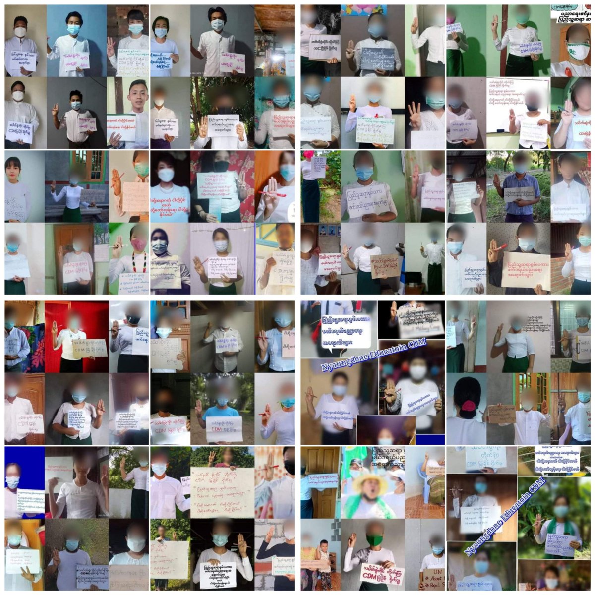 Myanmar CDM teachers launched an online Revolution Strike against the military junta on October 5, World's Teachers Day, holding signs "Let's go together to Federal Education with the power of our people's teachers".

#UnfetteredAccessForAids 
#Oct5Coup
#WhatsHappeningInMyanmar