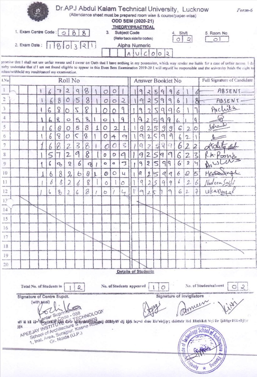 youandvic's tweet photo. @AKTU_Lucknow  @Vineetkansal2  @myogiadityanath 
 @AICTE_INDIA 
 Sir, please update the result of AUC002 of roll no. 1682681014 https://t.co/5RbSAYqzPA