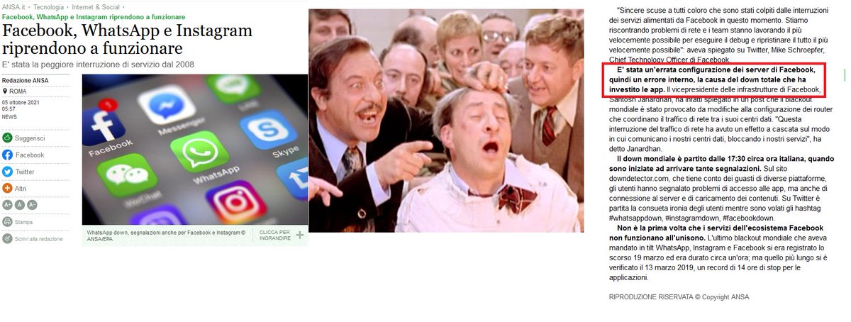 fabrycall's tweet photo. Al centro delle immagini, il dipendente che ha sbagliato a configurare i server... https://t.co/H0MEjyjfJy