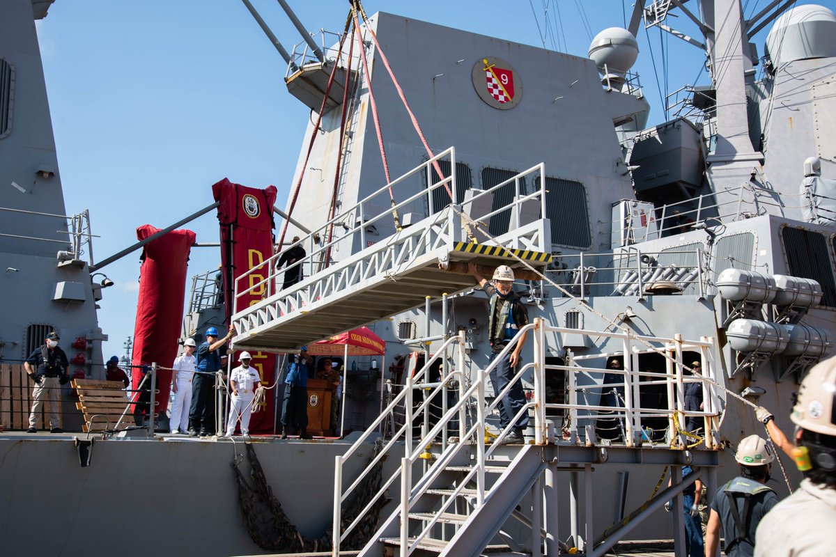 CavasShips's tweet photo. #Destroyer USS RALPH JOHNSON DDG114 arrived at Yokosuka 4 Oct to join the US #Navy's Forward-Deployed Naval Forces-Japan. Part of a wide-ranging swapout of #FDNF-J ships, she'd been based at Everett WA since 2018 https://t.co/72dkkjIhjT https://t.co/3W0eqDksXm