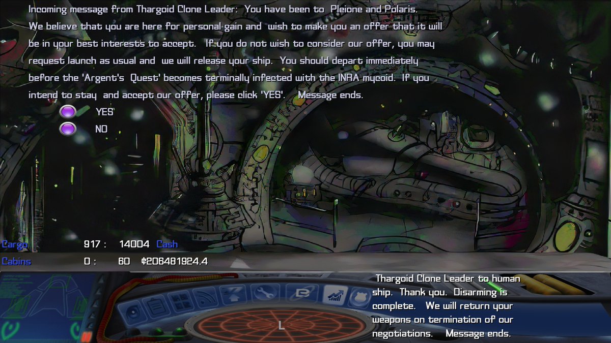 FrontierAstro's tweet photo. The original Thargoid missions in #FrontierFirstEncounters which involved you travelling to their secret base to meet them, before tracking down an antidote to the INRA mycoid threatening to wipe them out!! https://t.co/RadWMh26G1