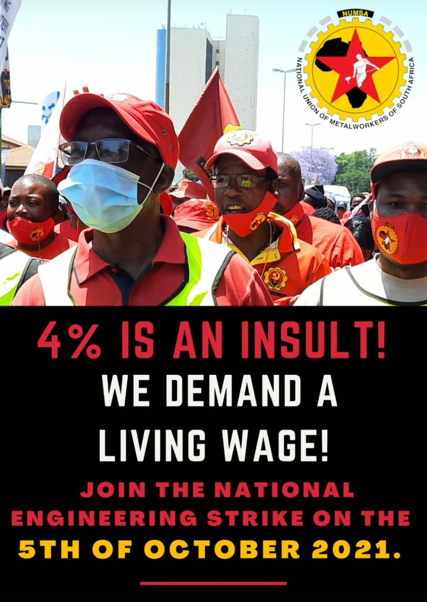 Numsa_Media's tweet image. Today is D-Day. Today we shut down the Engineering sector!
#EngineeringStrike 
#Asjiki 
.@IrvinJimSA 
.@SAFTU_media