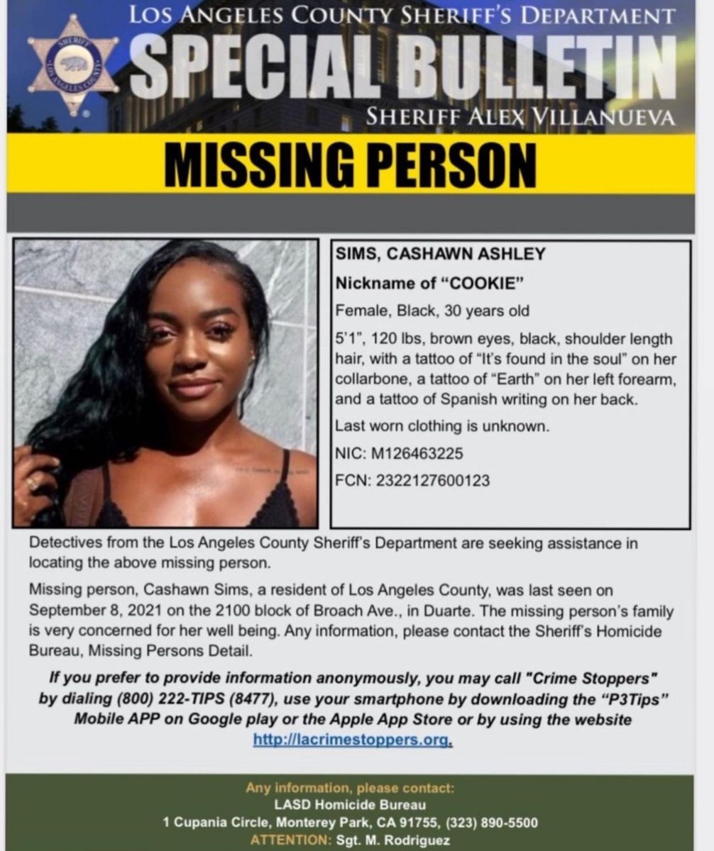 wavesofzen's tweet photo. I hope they find #CashawnSims and this story gets more attention because she's been missing since Sept 8th that's nearly a month 😢 https://t.co/dhBipZzmsN