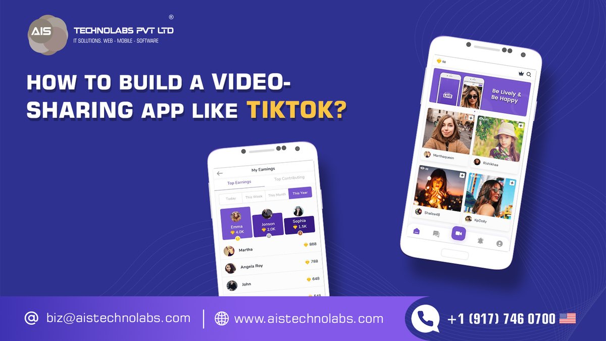 Tips to build to #VideoSharingApp like #TikTok are following:-

- Find your target audience
- Create average cost estimation for the app
- Hire an experienced app development company
- Start design & development
- Integrated trending and latest features
- Launch & grow the app