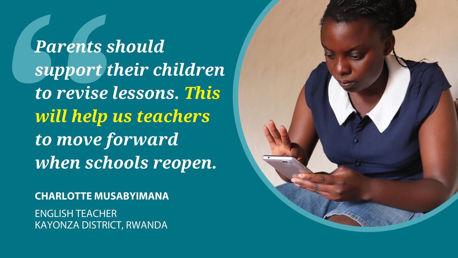 Vvob - Education For Development On Twitter: "Charlotte Musabyimana, An  English Teacher In Kayonza, Rwanda, Keeps Her Students Learning Through  Direct Messaging - Despite Limited Access To Internet & Electricity. On  #Worldteachersday,
