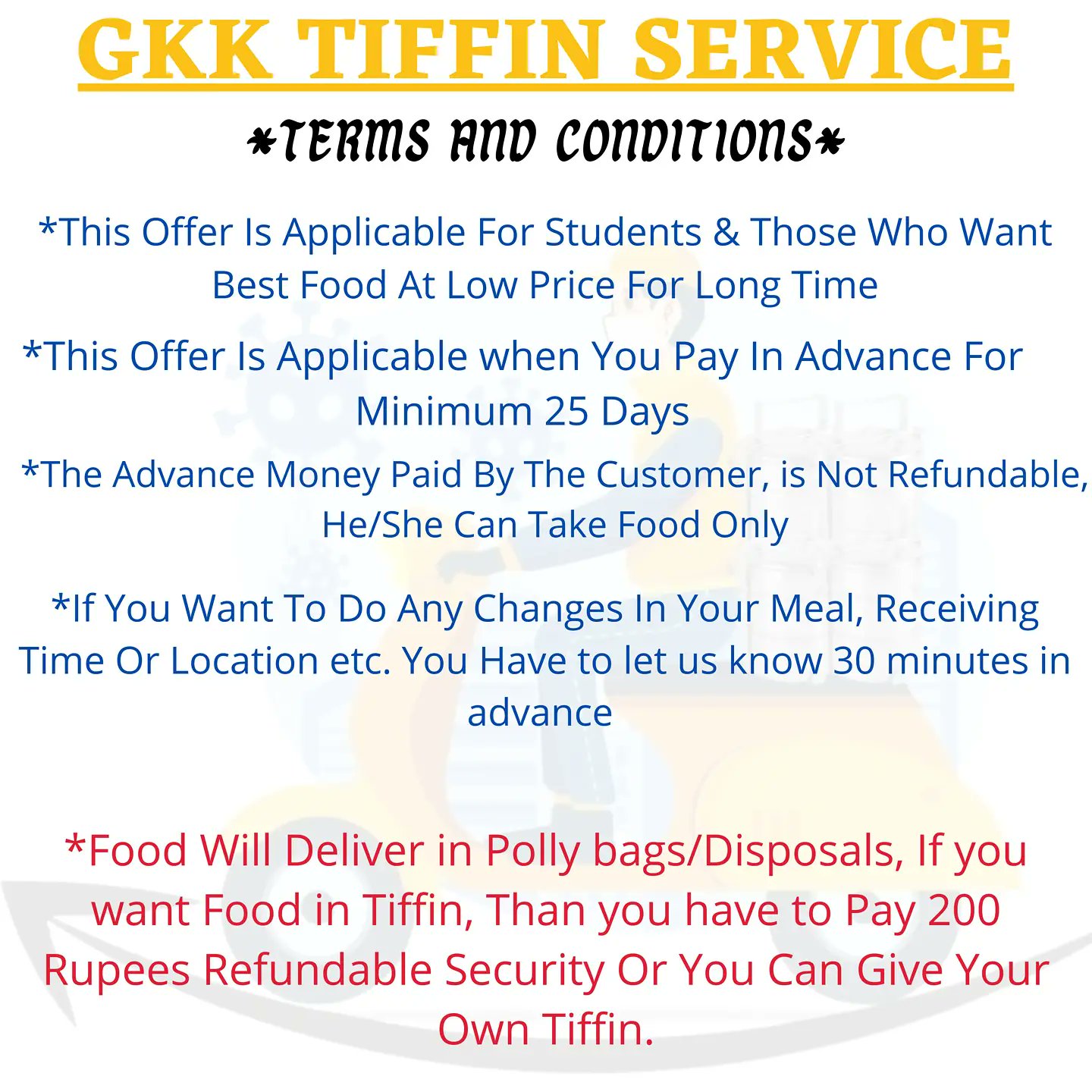 Gkk Tiffin Service (@SahilMottan8) / X