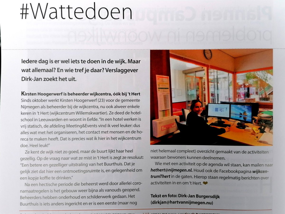 Wijkmagazine 'Hart van Nijmegen' ligt nu in wijkcentrum 't Hert
issuu.com/hartvannijmege…