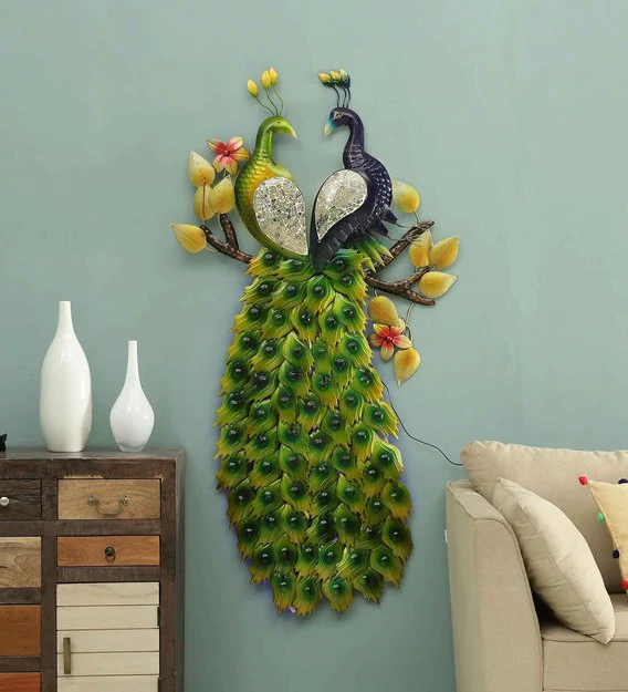 Zuriac2's tweet photo. Oh wildly / it dances today, my heart, like a peacock it dances. Well, these wall decor products are as beautiful as the above quote. And To buy this multicolor couple peacock wall art with led, just inbox me or comment down to place an order. https://t.co/Y37bw4JnbX