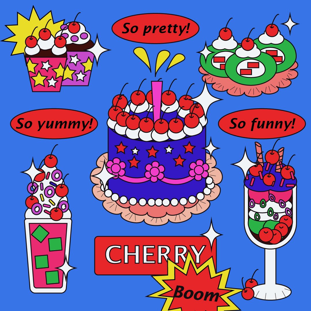 So sweet. I really love them😍😍😍
#cake #cherry #SweetOctober #poster #illustration #graphicdesign #art #icecream #digitalart #illustrator