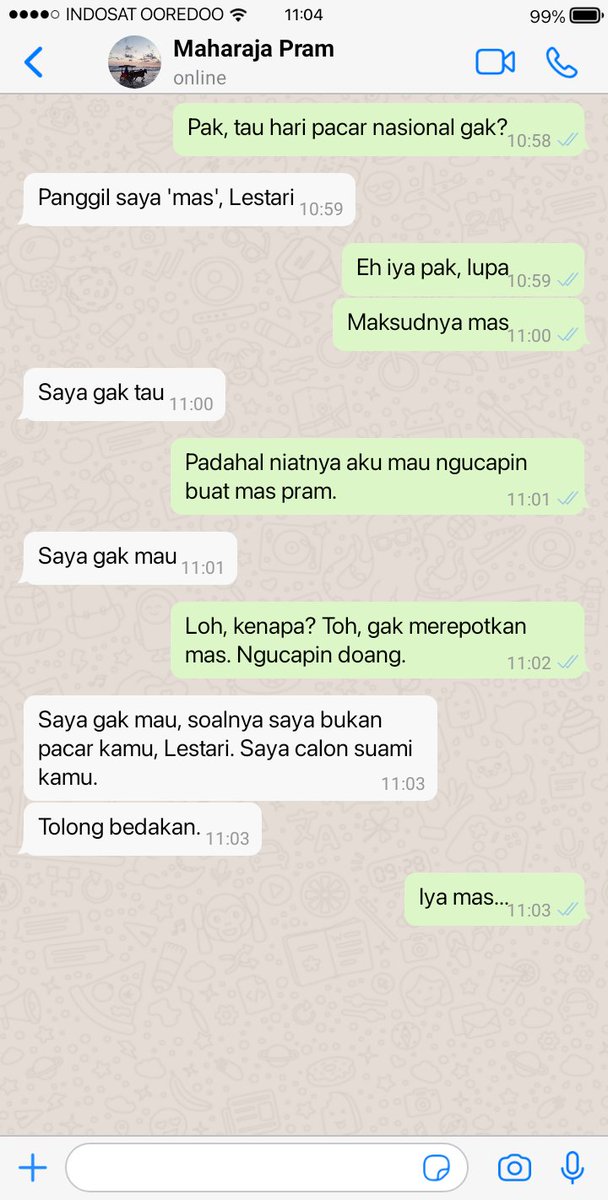 katadepan_id's tweet photo. Kalo sama Pak Pram, Whatsapp anti nge-down emang Wkwkwk @ETerisno #Renjana https://t.co/lClw1IY8s4