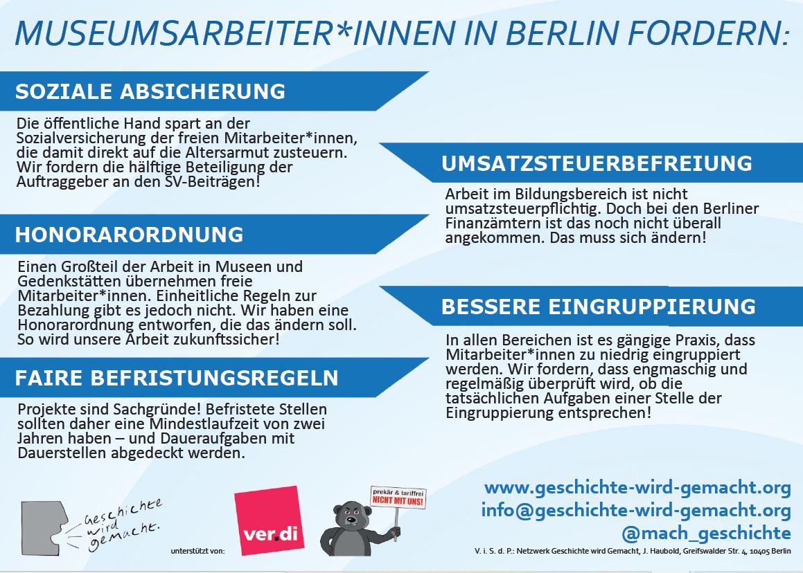 Am 6.10. um 18 Uhr sprechen wir bei #AgileKultur mit Tom von <a href="/mach_geschichte/">Geschichte wird gemacht</a> über das Netzwerk und die Arbeitsbedingungen im #Museum. Wir freuen uns über alle Interessierten die mitdiskutieren wollen. Schreibt uns einfach eine Nachricht! #Kultur <a href="/Kupoge/">Kulturpolitische Gesellschaft e.V.</a>