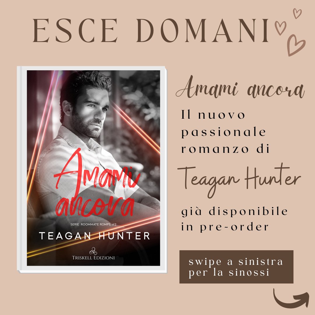 TriskellEdiz's tweet photo. -1 al nuovo eccitante capitolo della saga Roommate Romps di Teagan Hunter 🔥

📖Voglio che la mia migliore amica mi guardi come se mi volesse. 
Perché, che mi venga un accidente...Credo proprio di volerla per me. 

💭Pronte a gettarvi nella focosa avventura di Caroline e Cooper? https://t.co/0IufJDR5H3