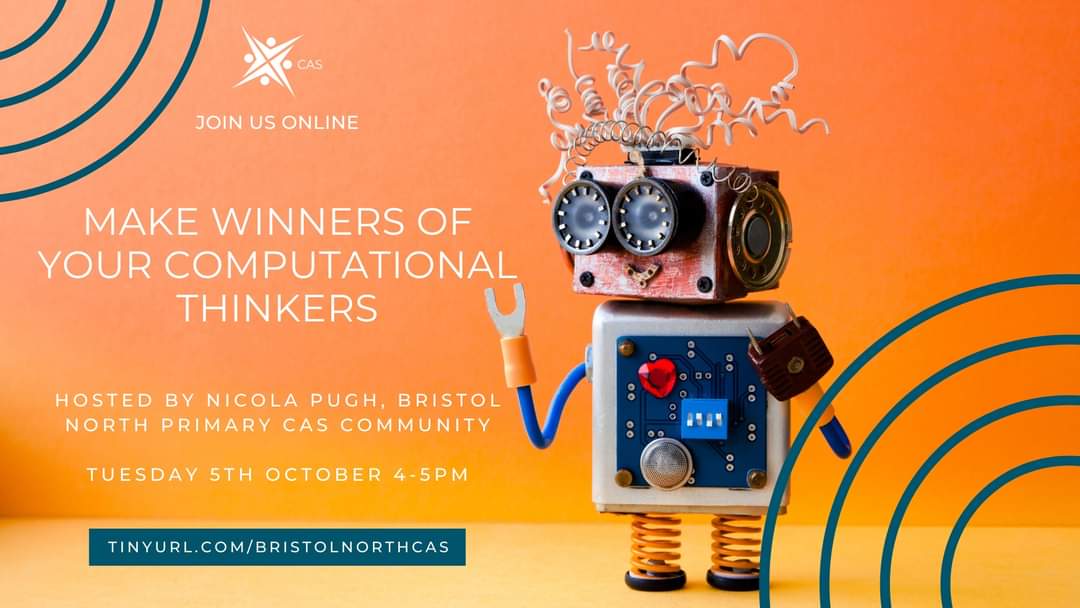 Tonight 4pm - Make Winners of Computational Thinkers. 

All about <a href="/bebrasuk/">Bebras UK</a> - an international competition to find the world's best computational thinkers.

Challenge pupils aged 8+ to use problem-solving skills and receive a certificate. 

Book free place community.computingatschool.org.uk/events/9427