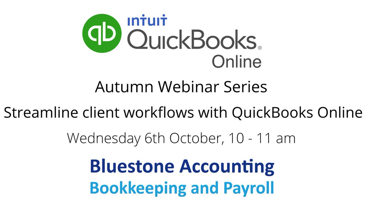 BluestoneAcc's tweet photo. Can't wait to showcase QuickBooks Online automation features in this deep dive demo and how it can streamline clients bookkeeping workflows on behalf of Intuit and hosted by the guys at ProfitPro.
#QBO #profitpro #webinar #bluestoneacconting #buildingbetter #automation https://t.co/iR9UymLvC7