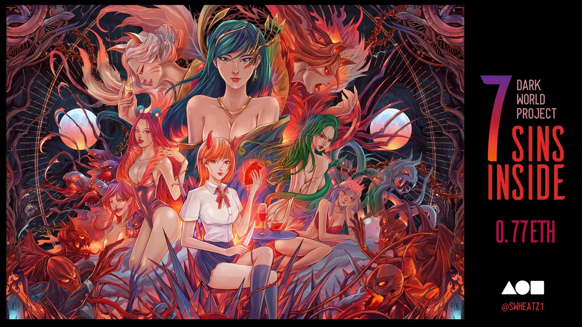 foundation.app/@swheatz1/~/94…
WELCOME HALLOWEEN MONTH!
with "DARK WORLD project"
3 ARTs of DARK Stories
#1 SEVEN SINS INSIDE /#2 ECLIPSE /#3 HELL GATE
#NFTTHAILAND #nftcollector #NFTCommunity #NFTauction #NFTartist