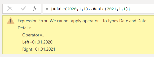 tpnRel1's tweet photo. Have you ever wondered why you cannot create a list of dates simply like this?
Why do you have to convert dates to numbers or use List.Dates()?
#MSPowerQuery https://t.co/u5hKUp8i2g
