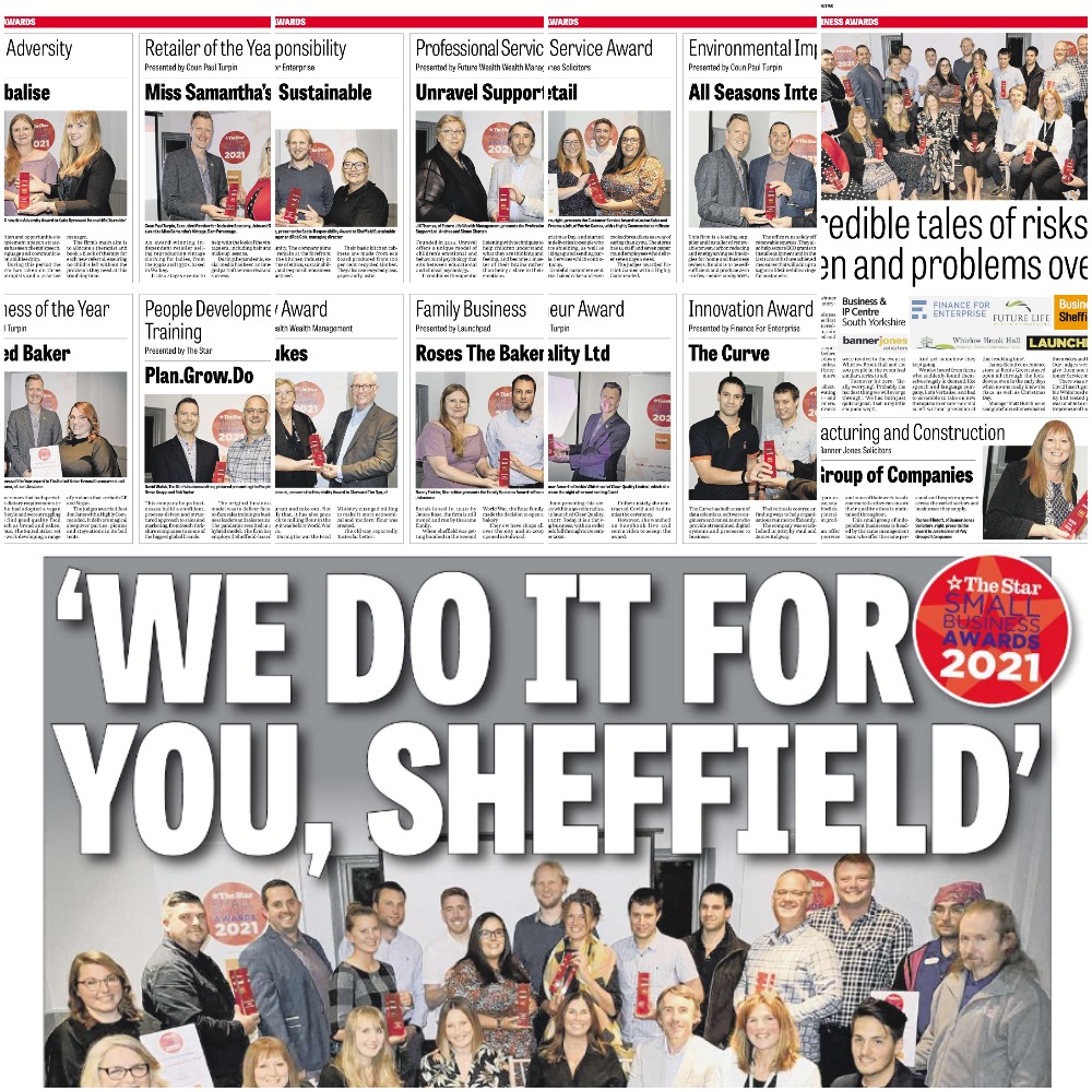 DavidWalsh_M's tweet photo. Five full pages of Small #Business Awards in the @SheffieldStar today, Tuesday. We love small businesses! #SmallBizStars. With thanks to @SheffBusiness @jillfuturelife @SCRLaunchpad @FinanceFE @bannerjones    and Business and Intellectual Property Centre Sheffield https://t.co/09cEPAzFbs