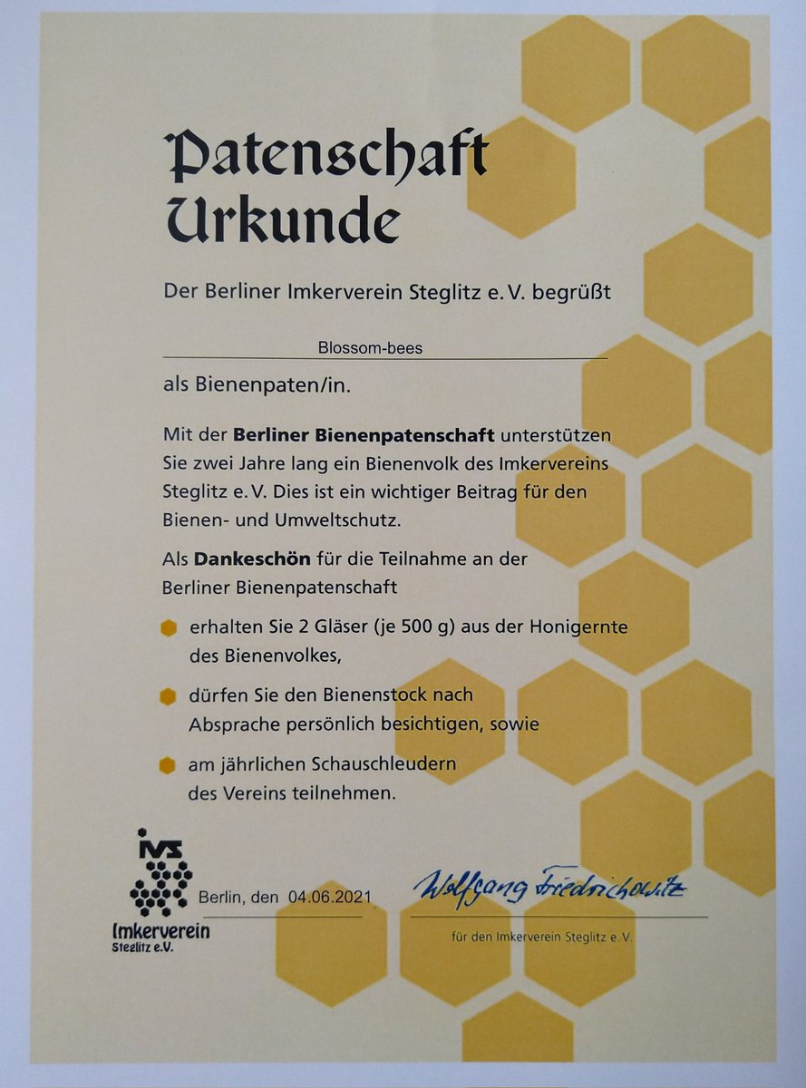 Wir "leben" noch 😉 und sind dabei unsere 1. Jahreshauptversammlung zu planen. Auch unser Warenangebot soll erweitert werden. Wir bitten um Geduld. #Berufsorientierung <a href="/iw_junior/">IW JUNIOR/JA Germany</a> <a href="/PartnerSchule/">PartnerSchuleWirtschaft</a> <a href="/WILABonn/">WILA Bonn</a> <a href="/GrueneArbeit/">Netzwerk Grüne Arbeitswelt</a> <a href="/berufwahlsiegel/">Berufswahlsiegel-Netzwerk</a> <a href="/BerlinerImker/">Berliner-Imker.de</a> <a href="/basz_berlin/">Bezirksamt Steglitz-Zehlendorf</a> <a href="/viethentus/">Susanne Vieth-Entus</a> #twlz