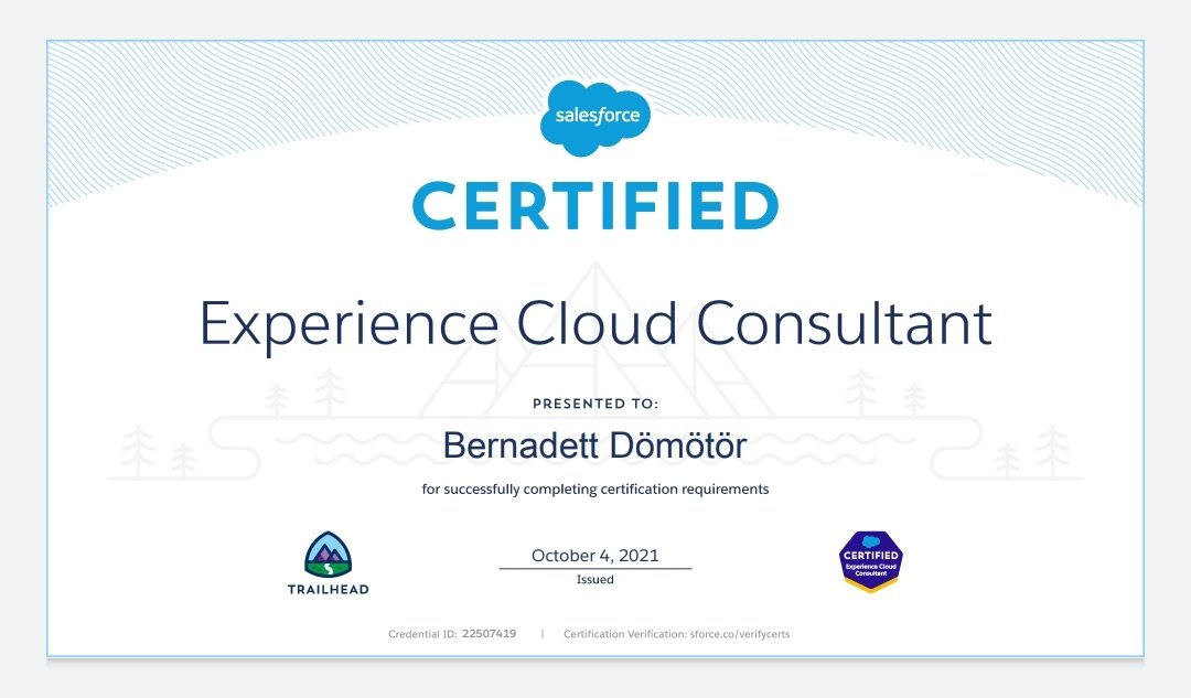 Yayy got my 10th shiny certificate 🤩🎉🥂🍾 #Salesforce #certified #communityconsultant #experiencecloud