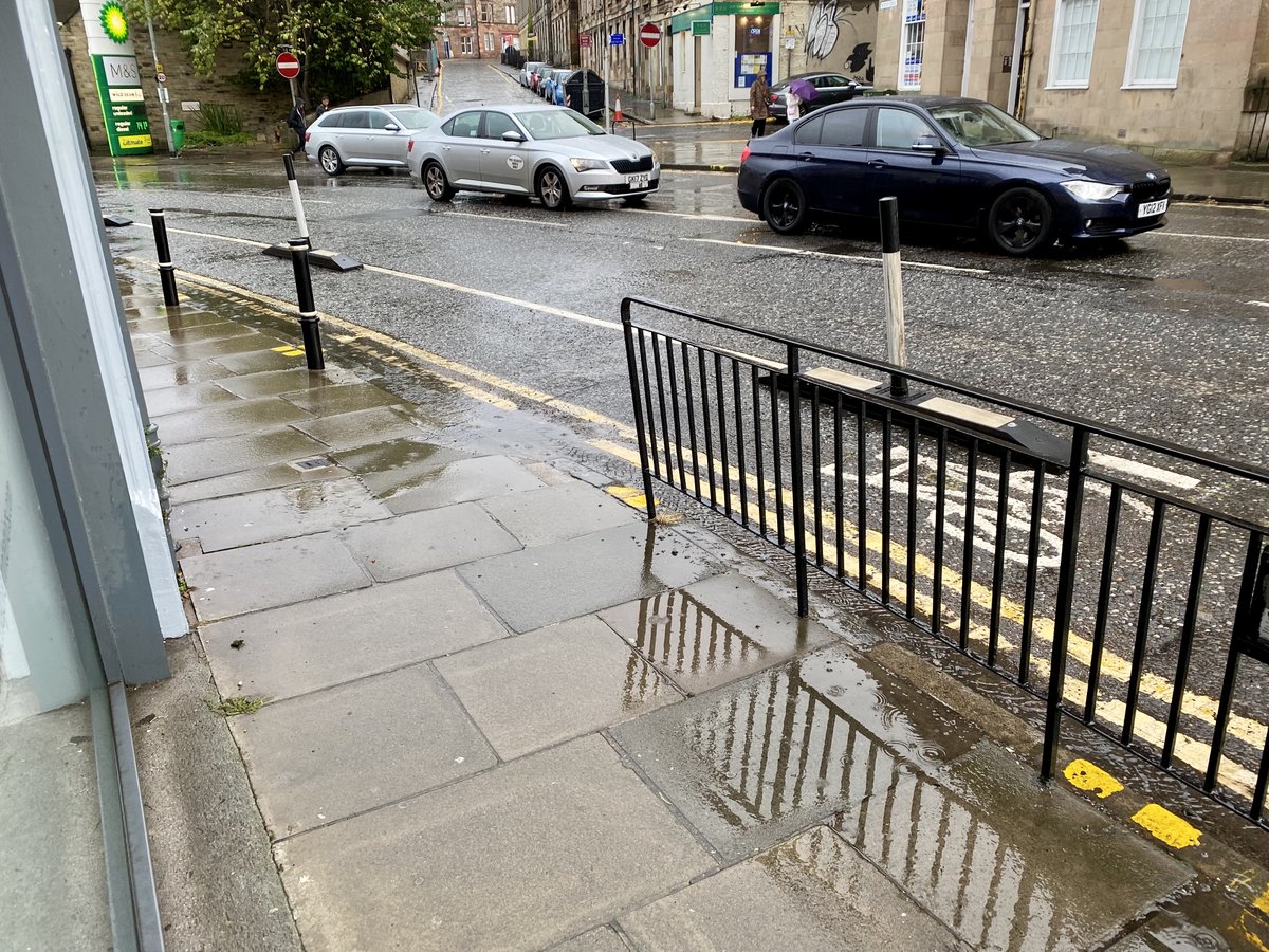 Dear @Edinburgh_CC light fall of rain today has started to flood the pavement outside our business which has been flooded twice within a year. Can you attend to the kerbs and gully to make sure they can direct light rainwater into the drains nearby and keep the pavement safe?