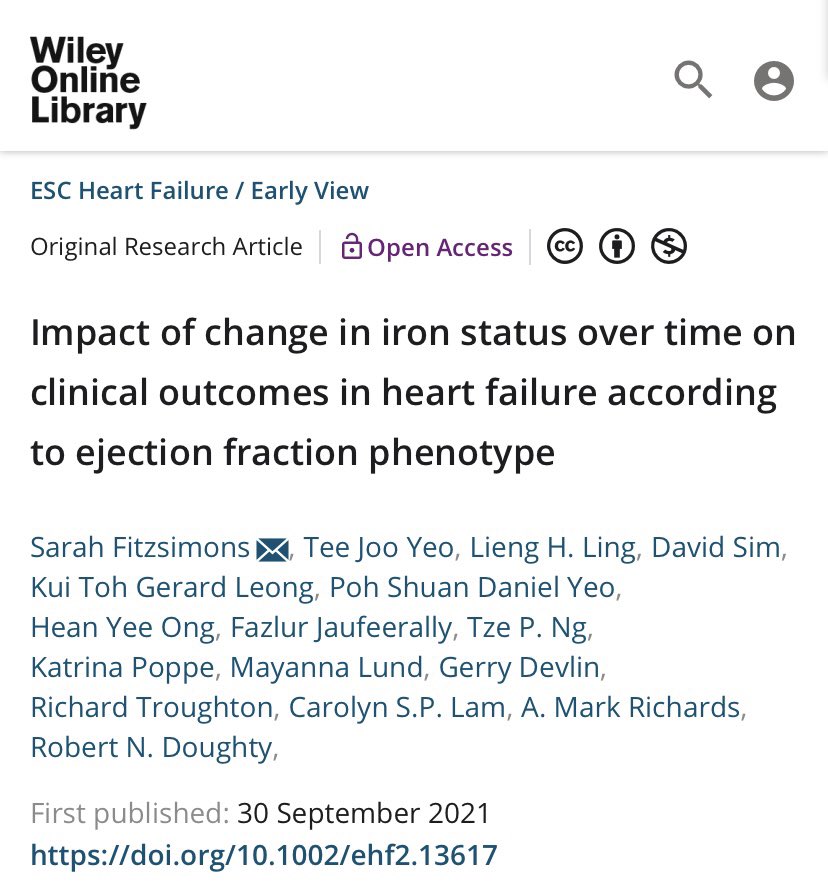Tee Joo YEO (@tj_yeo) on Twitter photo Just published: our New Zealand-Singapore collaboration providing more insights on #IronDeficiency in #HeartFailure
Full article here:
onlinelibrary.wiley.com/doi/10.1002/eh…
#HFpEF #HFrEF <a href="/ESC_Journals/">European Society of Cardiology Journals</a> <a href="/escardio/">European Society of Cardiology</a> <a href="/lamcardio/">Carolyn Lam</a> <a href="/heanyeeong/">Ong Hean Yee</a> <a href="/lund_mayanna/">@mayanna_lund</a> <a href="/drgerrydev/">Gerry Devlin</a> Just published: our New Zealand-Singapore collaboration providing more insights on #IronDeficiency in #HeartFailure
Full article here:
onlinelibrary.wiley.com/doi/10.1002/eh…
#HFpEF #HFrEF <a href="/ESC_Journals/">European Society of Cardiology Journals</a> <a href="/escardio/">European Society of Cardiology</a> <a href="/lamcardio/">Carolyn Lam</a> <a href="/heanyeeong/">Ong Hean Yee</a> <a href="/lund_mayanna/">@mayanna_lund</a> <a href="/drgerrydev/">Gerry Devlin</a>