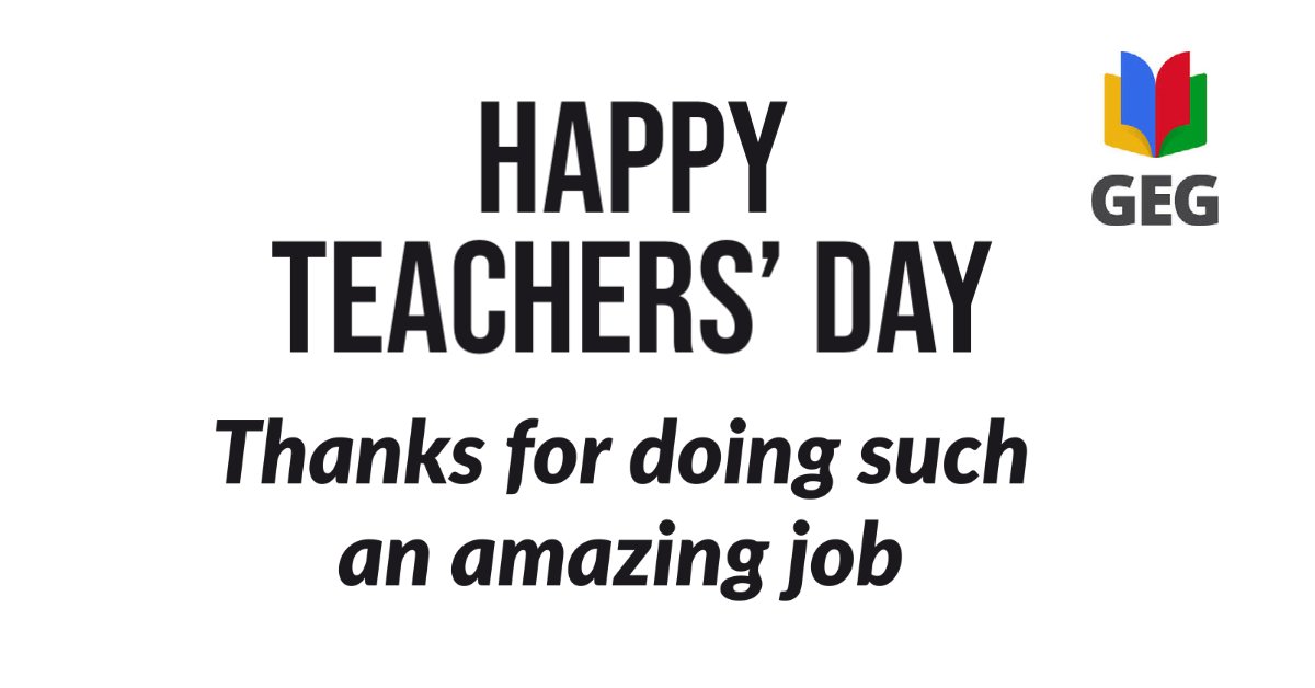 Tag a teacher you respect and value. #InternationalTeachersDay #googleEI #GoogleEDU