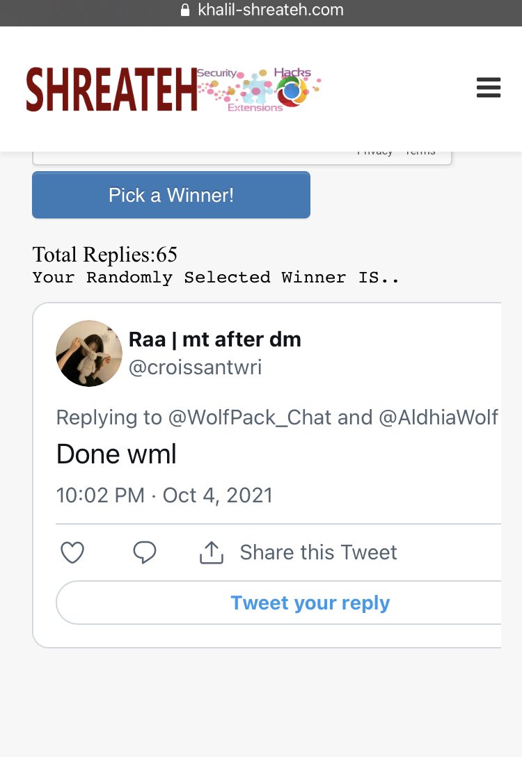 WolfPack_Chat's tweet photo. pemenang saldo hari ini : @croissantwri 🤍  selamatt🥳 dm nomor hpnya kesini yaa https://t.co/PVcFJqF4rC