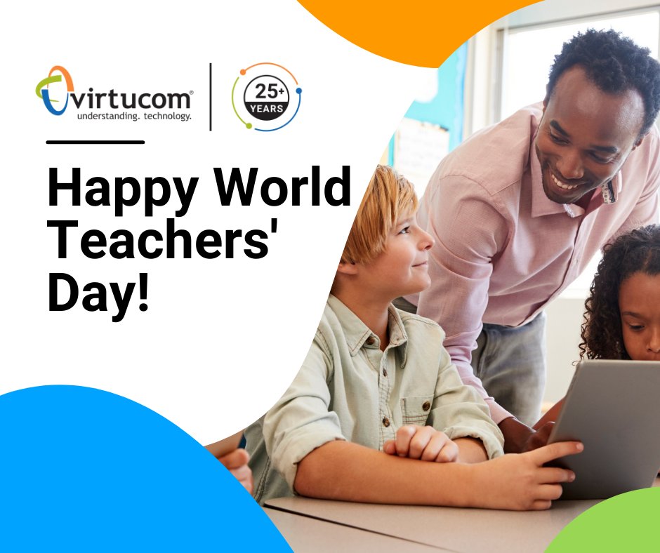 VirtucomInc's tweet photo. Happy #WorldTeachersDay! Today we recognize the contribution and efforts of teachers around the globe! https://t.co/BWsEXk26h0