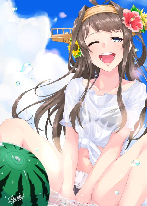 #秋だけどまだ全然暑いので水着絵再掲してもいい 