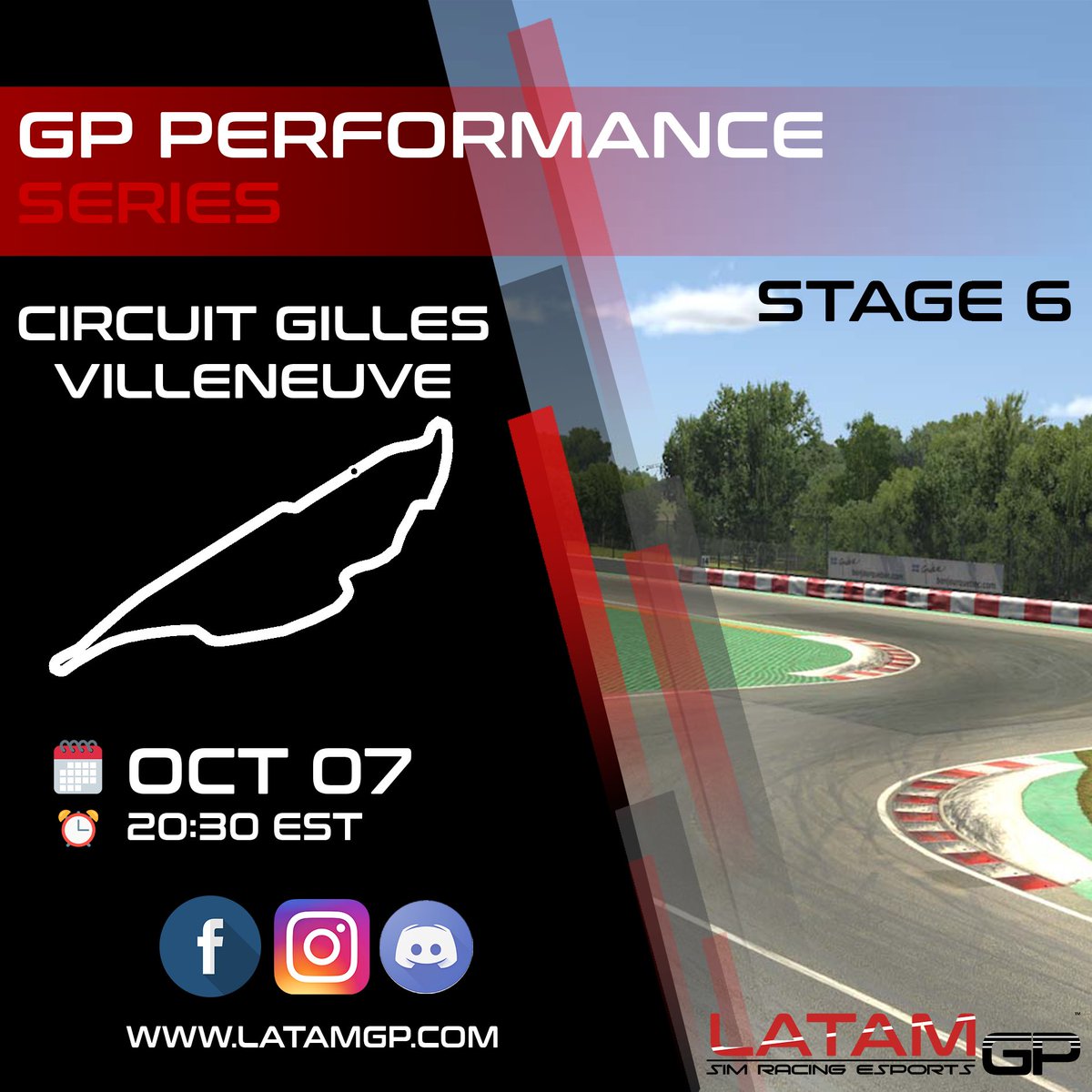 GP PERFORMANCE SERIES 🏁
6TH STAGE
CIRCUIT GILLES VILLENEUVE
WATCH OUR BROADCAST ON OUR OFFICIAL CHANNEL
YOUTUBE - LATAM GP 🎥
FOLLOW US ON FACEBOOK / INSTAGRAM / YOUTUBE / TWITTER
#simracing #gt3 #GTE #latamgp20 #iracingworld #iracingleague #iracingofficial #VirtualRacing #race