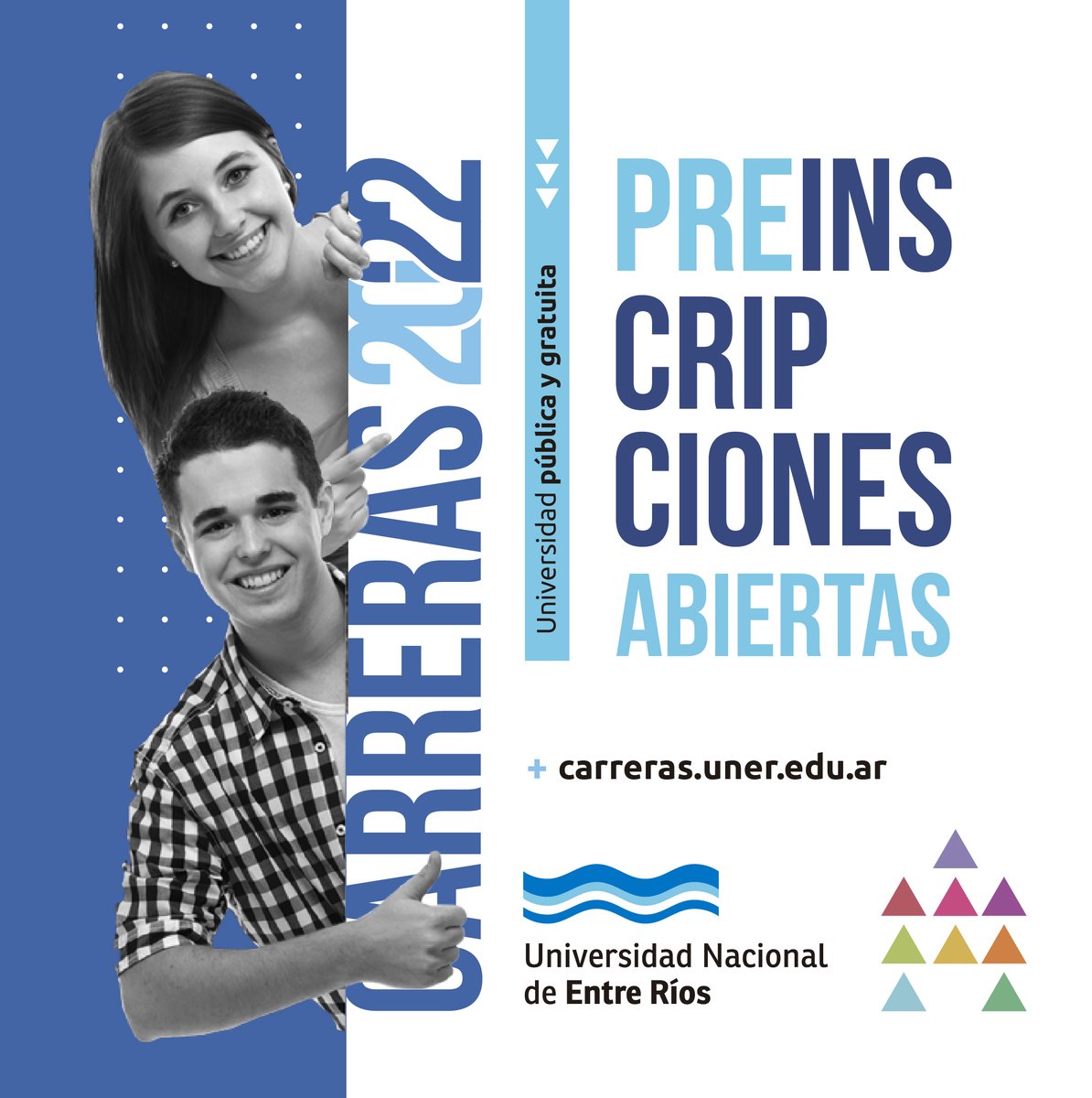 FCSUNER's tweet photo. ¿Estás pensando en estudiar en la UNER? 🙋🏻‍♀️🙋🏻‍♂️

Ya abrimos las preinscripciones para que elijas tu carrera 🤩

En https://t.co/kIqCffCV8Z tenés toda la info que necesitas, te dejamos el link en nuestra bio 🔗😉

Elegí la #UniversidadPública, estudiá en la UNER 🙌 https://t.co/7tlzeWe7Tq