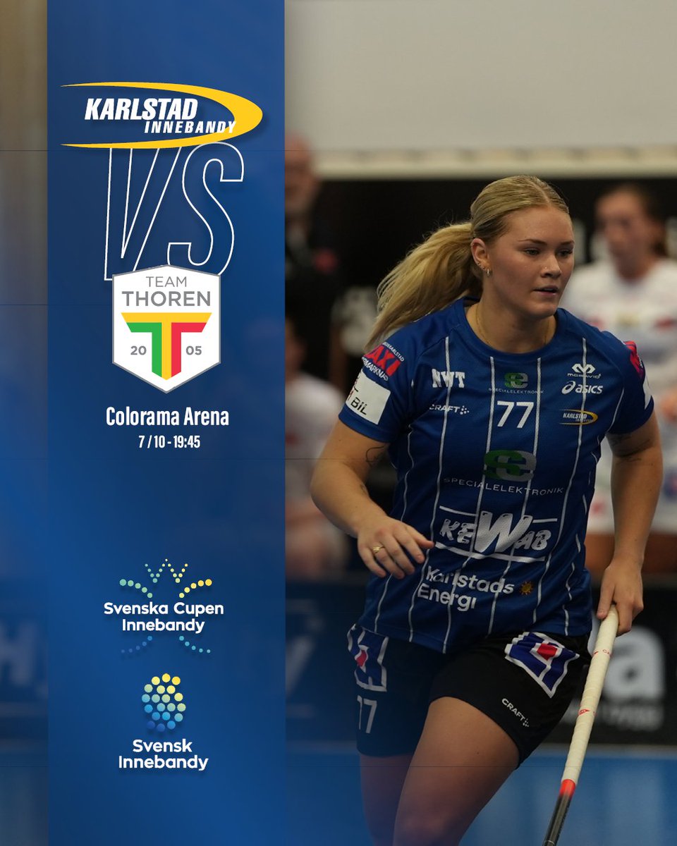 ‼️ SEMIFINAL‼️

Det är dags för semifinal i Svenska Cupen, match 1 av 2 spelas nu på torsdag kl 19:45 i Colorama Arena.

@teamthorengruppeninnebandy
står för motståndet och
biljetter hittar ni på tickster.com 
Sök på Karlstad Innebandy, så hamnar ni rätt. 
💙