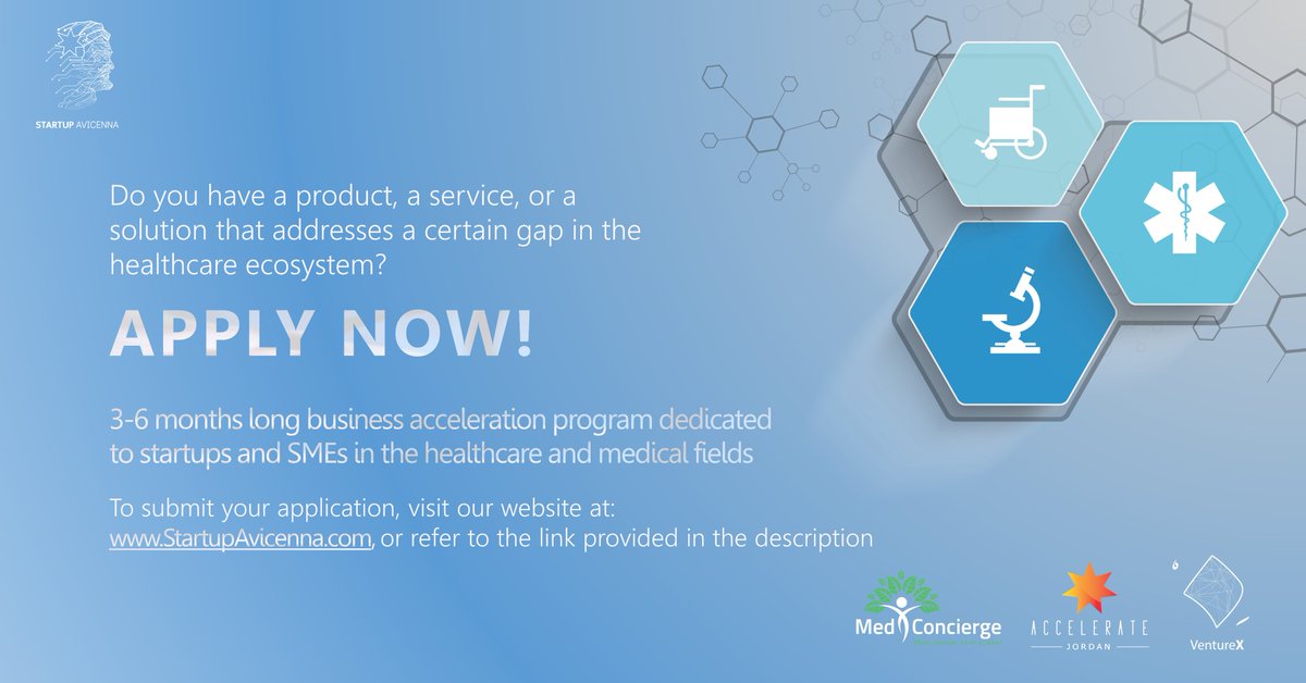 If you have a startup that serves the healthcare sector,  we invite you to apply to our acceleration program and to develop and accelerate your business plan. Please fill out the form via the link to complete the application process: bit.ly/3vJACS2