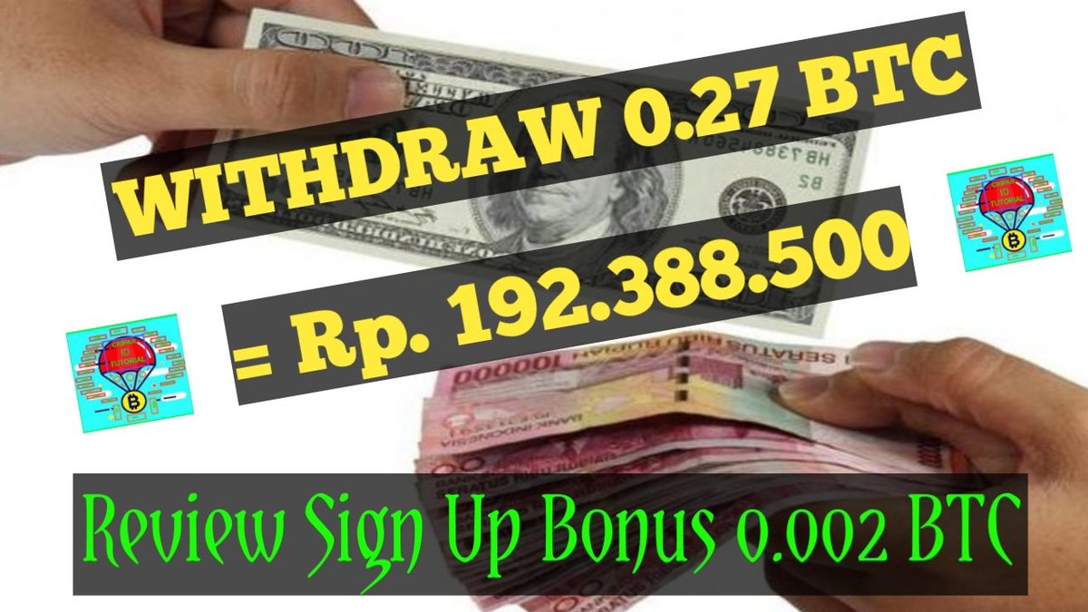 WdBisa's tweet photo. 🔴Withdraw 0.27 BTC = Rp.192.388.500 -  Review Sign Up Bonus 0.002 BTC
https://t.co/xHOlRsKdyP

#btcfree #btcfreewin #cryptofree #cryptofreecasa #btc #bnb #EGLD #airdrop #airdrops https://t.co/jL1aueoCCC
