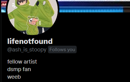 CultChaotic's tweet photo. my name is just this now
-@ash_is_stoopy /  lifenotfound https://t.co/Y2MlME0mws