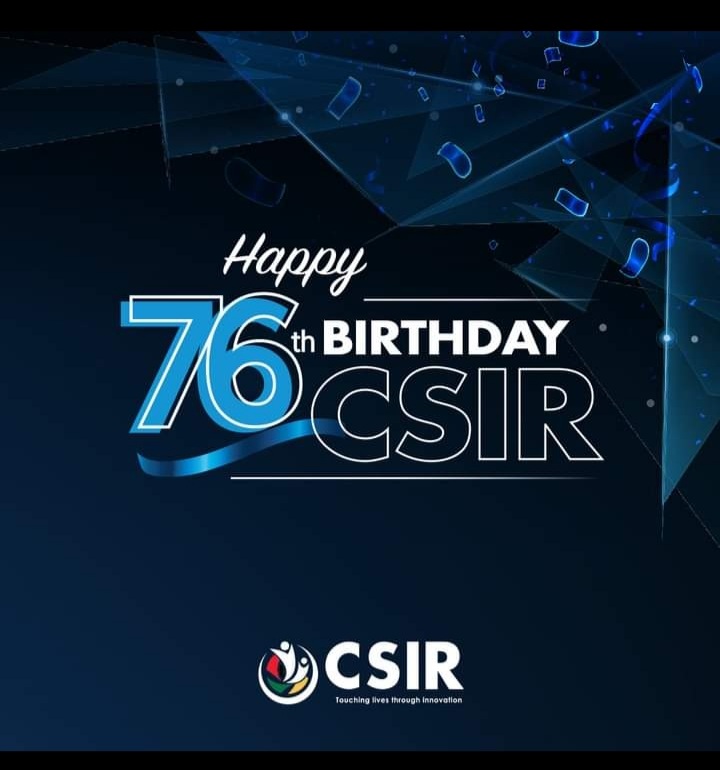 Cheers and many more to you CSIR #CSIR76