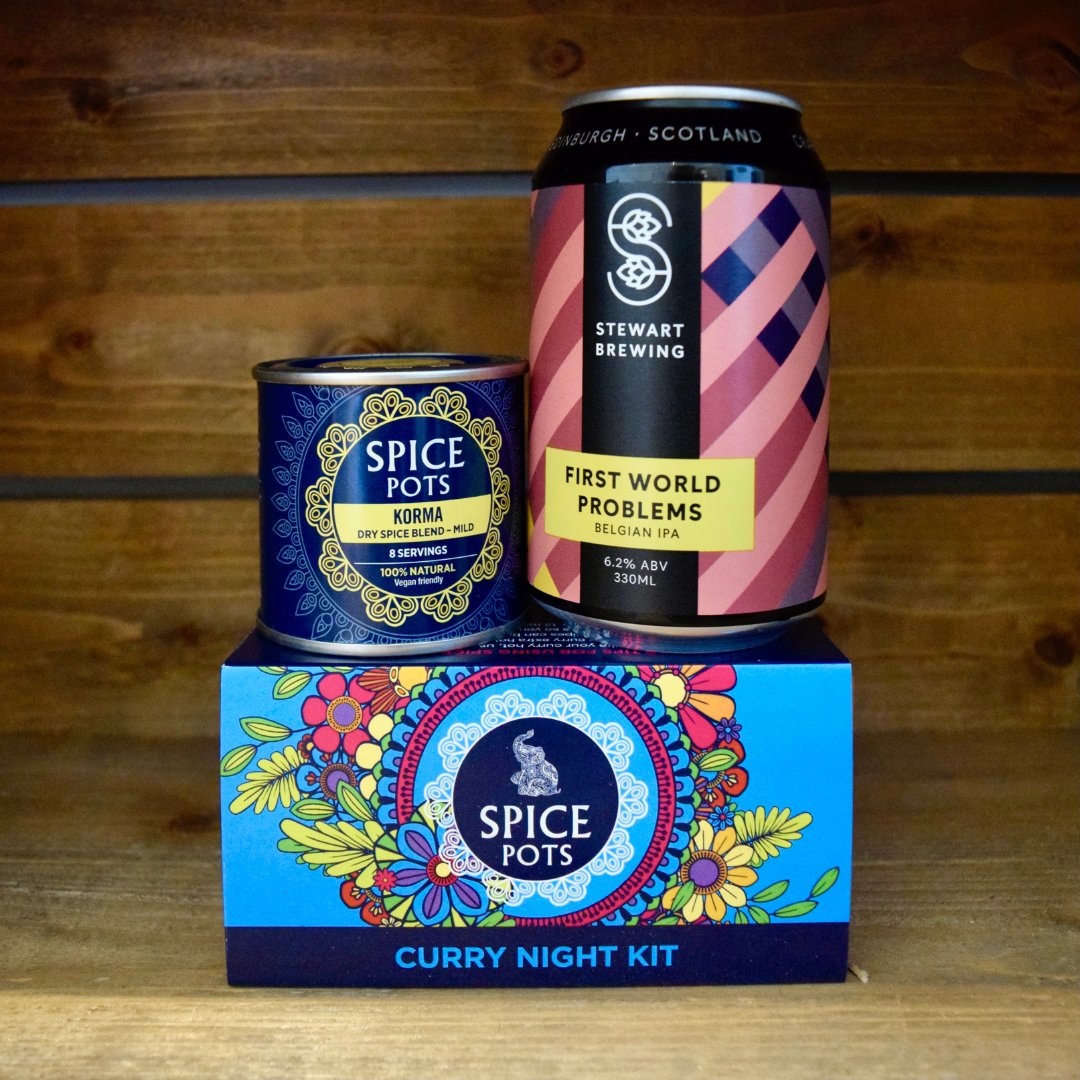 StewartBrewing's tweet photo. It's National Curry Week! We've teamed up with @SpicePots to bring you the ultimate Beer + Curry Night Kit. 

Want to win one? Head to to Spice Pots Instagram to enter their competition. Or head over to our website to pick up a kit for yourself.

https://t.co/tpZCK5sxS8 https://t.co/MUZXNtngLm